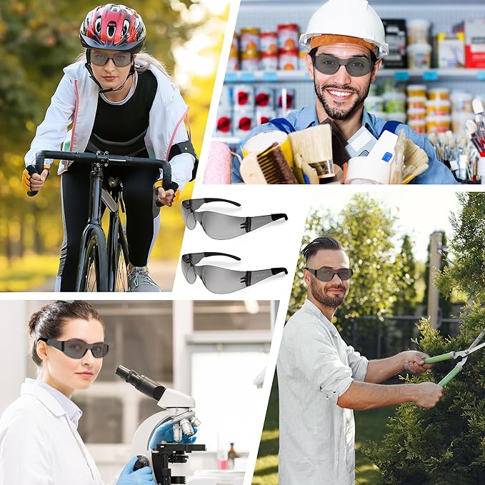 Safety Glasses Ansi Z87.1 Clear Safety Glasses Bulk Impact Resistant Lens Protective Eyewear for Men Women