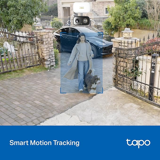 Tapo 3K 5MP Wired Pan/Tilt Indoor/Outdoor Security Camera, Free Person/Vehicle/Baby Cry Detect & 360° Motion Track, Color Night, SD/Cloud, Wrks w/Alexa & Google Home, 2.4 GHz WiFi, HybridCam 360