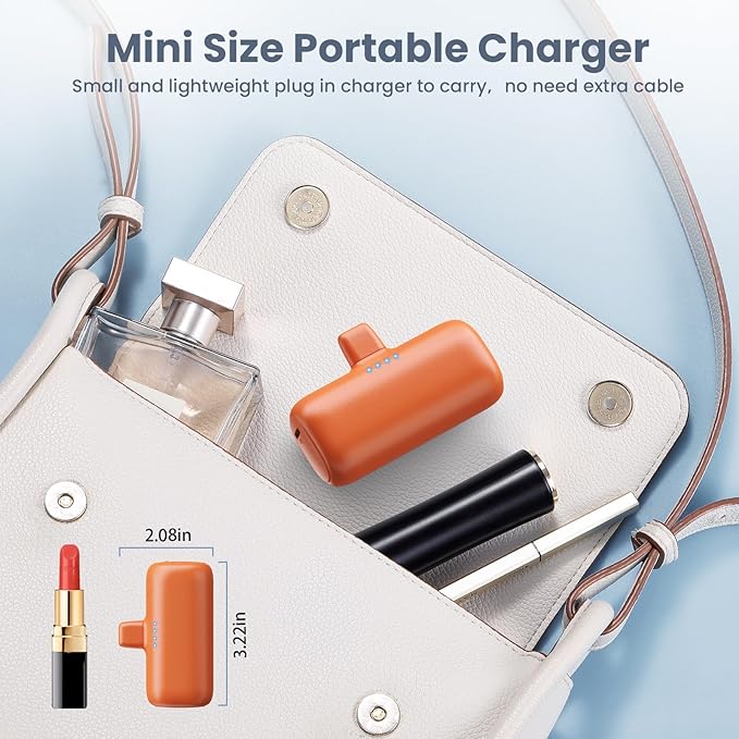 [2 Pack]Portable Charger for iPhone,5200mAh Mini Power Bank 20W PD Fast Charging Battery Pack,Portable Phone Charger Compatible With iPhone 14/14 Pro Max/13/13 Pro Max/12/12 Mini/11Pro/XS Max/XR/8/7/6