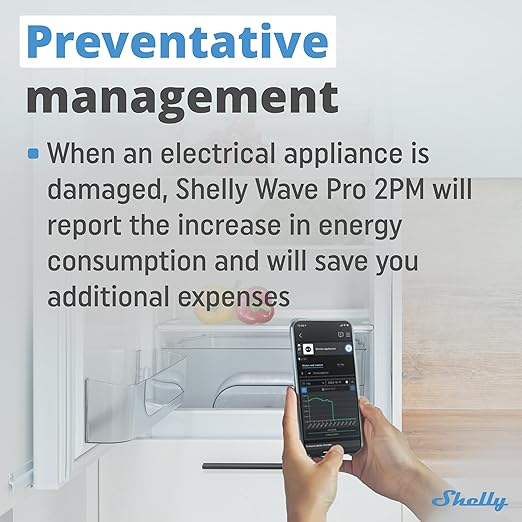 Shelly Wave Pro 2PM US LR | Z-Wave Long Range 2-Channel Smart Relay Switch with Power Metering | DIN-Rail | Home Automation | High Compatibility | Easy Installation | iOS Android App