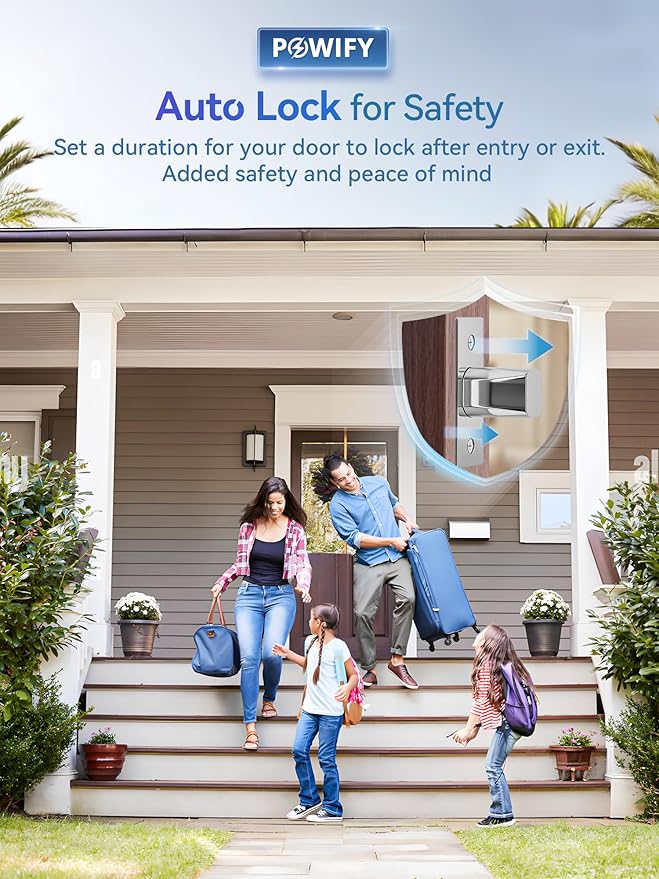 Keyless Entry Door Lock with Handle, APP Control Smart Front Set, Keypad Door with Handle, Keypad Deadbolt Auto Lock, Easy to Install, Bluetooth, Oil Rubbed Bronze