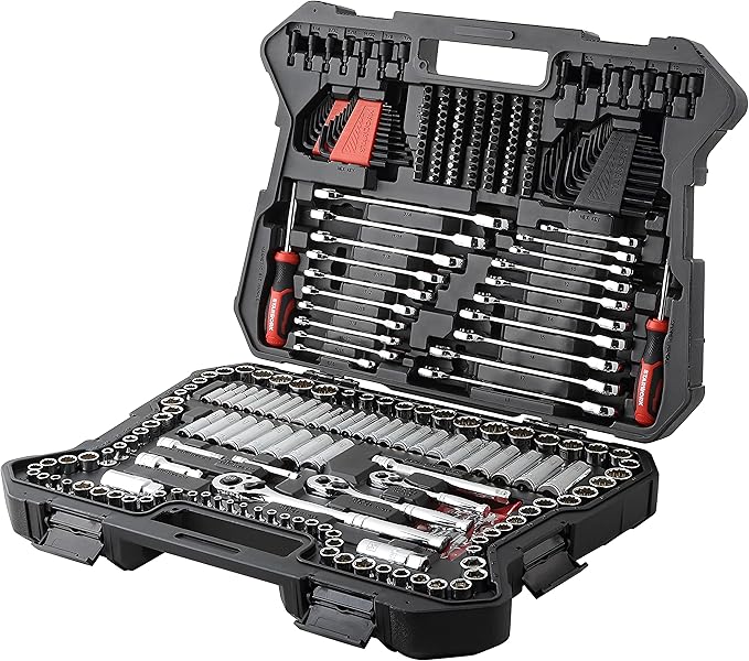 True Mechanic 303-Piece Mechanics Tool Set and Socket Set, Professional, SAE/Metric