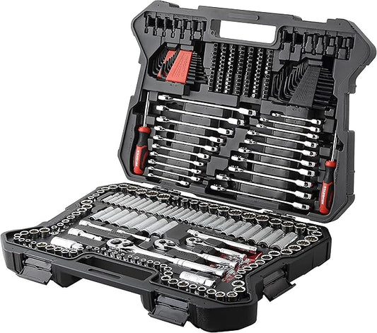 True Mechanic 303-Piece Mechanics Tool Set and Socket Set, Professional, SAE/Metric