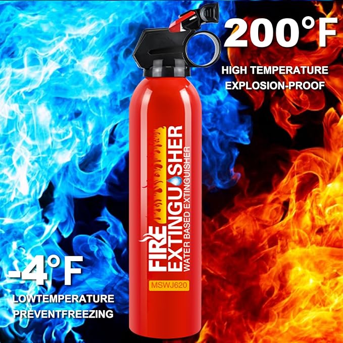 Fire Extinguisher for Boat - 3 Packs Fire Extinguisher for Home with Mount, 620ml Small House Fire Extinguishers for Kitchen Vehicle Car UTV RV, Portable Water-Based Fire Extinguisher for A/B/C/K Fire