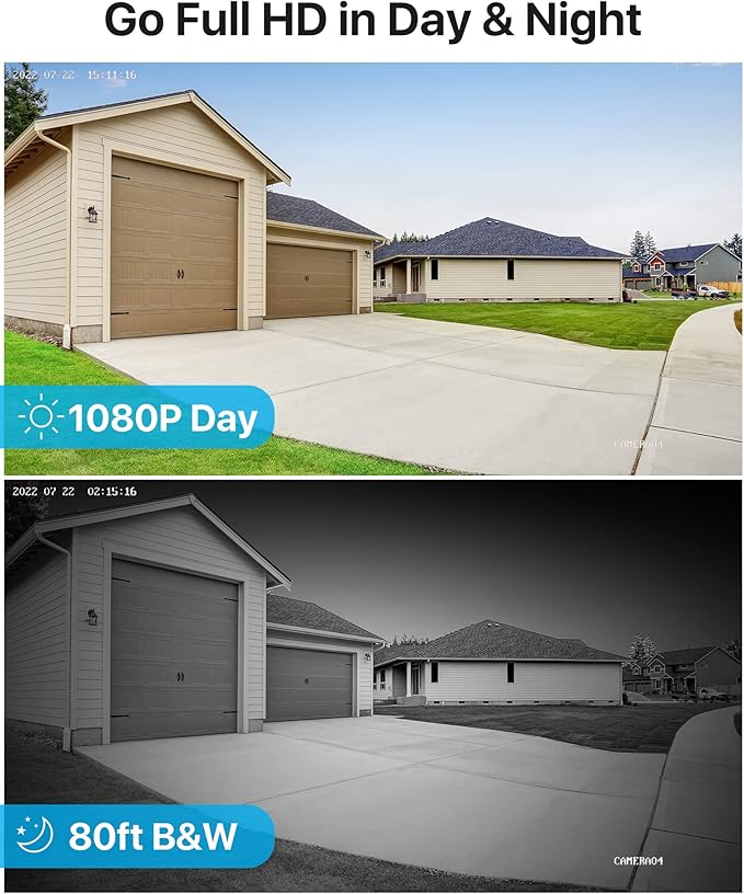 ZOSI 5MP 3K Lite 8 Channel H.265+ Home Security Camera System with AI Human Vehicle Detection, 8CH Surveillance DVR, 8 x 1080p Weatherproof CCTV Dome Camera Outdoor Indoor, 80ft Night Vision, 1TB HDD