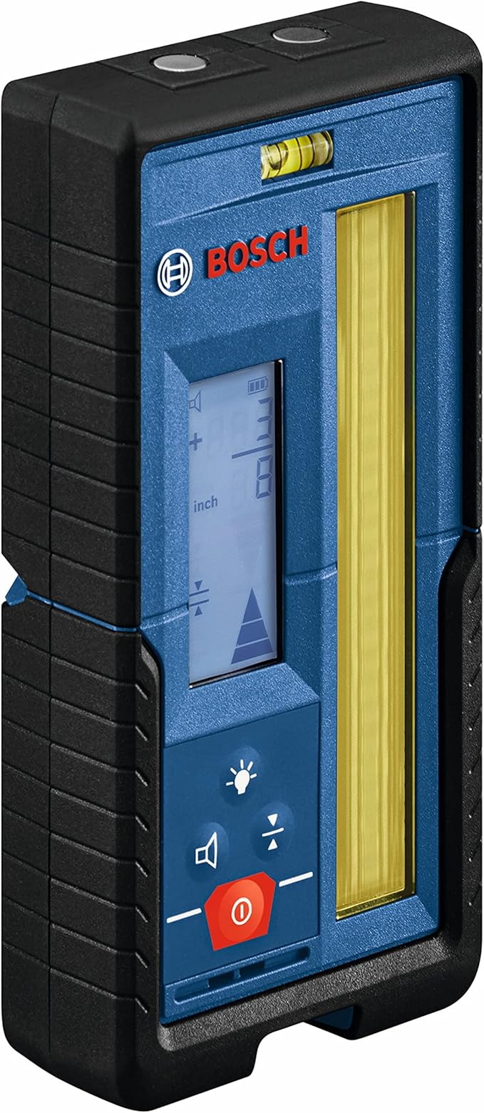 BOSCH LR20 1000 ft Red and Green-Beam Rotary Laser Receiver, Includes Mounting Bracket & 2 AA Batteries