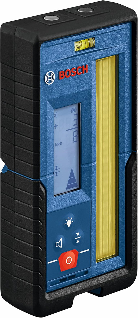 BOSCH LR20 1000 ft Red and Green-Beam Rotary Laser Receiver, Includes Mounting Bracket & 2 AA Batteries