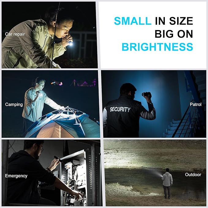 WUBEN C3 Flashlight 1200 High Lumens Rechargeable Flashlights 6 Modes Super Bright IP68 LED Tactical Flashlight for Camping, Home, Emergenc, Inspection, Repair, Tool Gifts for Men(Army Green)