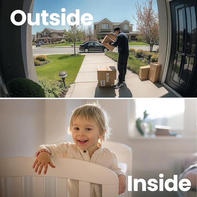 VIMTAG 5G/2.4G 2.5K Cameras for Home Security-Outdoor/Indoor Camera for Dog/Cat/Pet/Nanny/Baby, Wired, Color Night Vision, Free AI Detection, 2-Way Audio, 24/7 SD Recording,Support Alexa Cloud SD Card