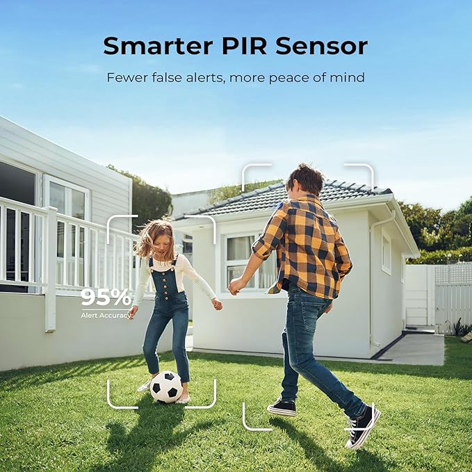 SEHMUA 2K Solar Security Cameras Wireless Outdoor, Low-Light Color Night Vision, 360° Live View, 2-Way Talk, PIR Motion Sensor, 2.4GHz Wi-Fi, White, 2 Pack