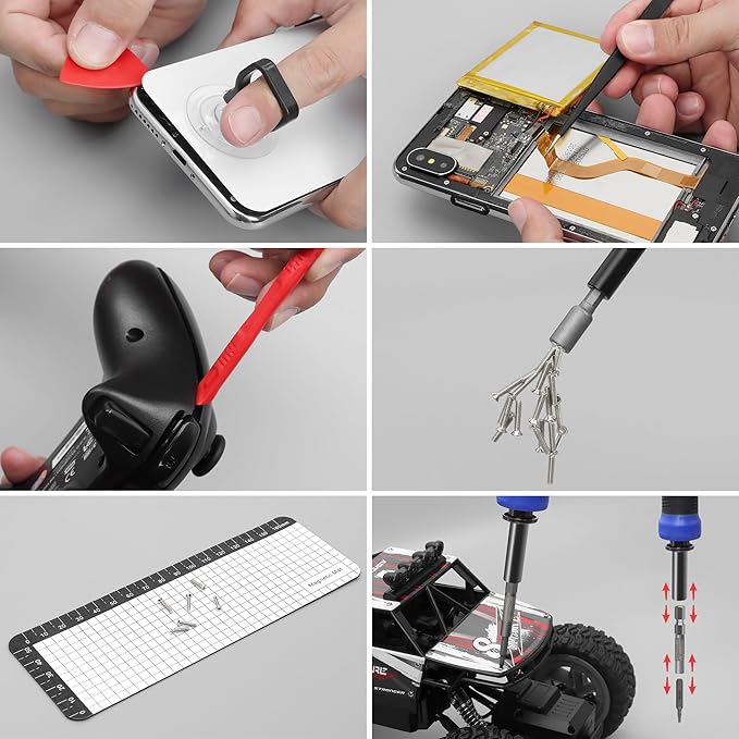 SHARDEN Precision Screwdriver Set 153 in 1 Small Screwdriver Set with Case Magnetic Electronic Repair Tool Kit for Computer, Laptop, Cell Phone, PC, iPhone, MacBook, PS5, PS4, Xbox, Eyeglasses, Watch