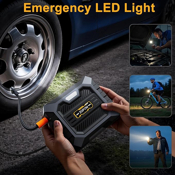 Tire Inflator Portable Air Compressor DC 12V Portable Air Compressor with Digital Pressure Gauge Air Pump for Car Tires Car Accessories Motor Bike