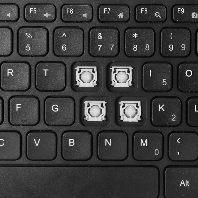 ADESSO WKB-4050UB Wireless Keyboard with Built-in Touchpad, 24GHz RF Technology, Ultra-Slim Scissor Switch Keys, 30ft Range, USB Wireless Receiver