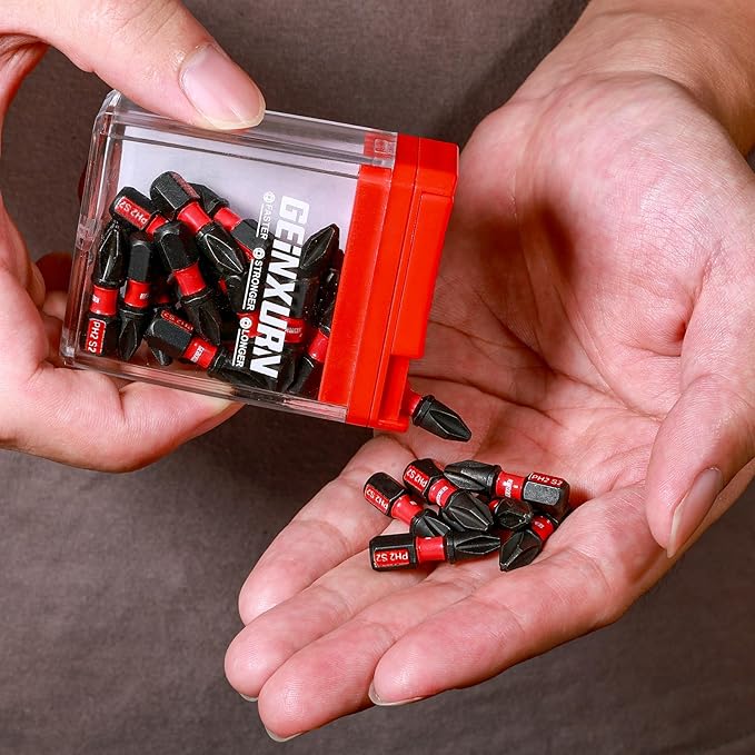 181 Pieces Impact Screwdriver Bits Set with Colorful Boxes, 1" Magnetic (PH2,PZ2,SQ2,T10,T15,T20,T25,T30) S2 Steel Multi Driver Bits