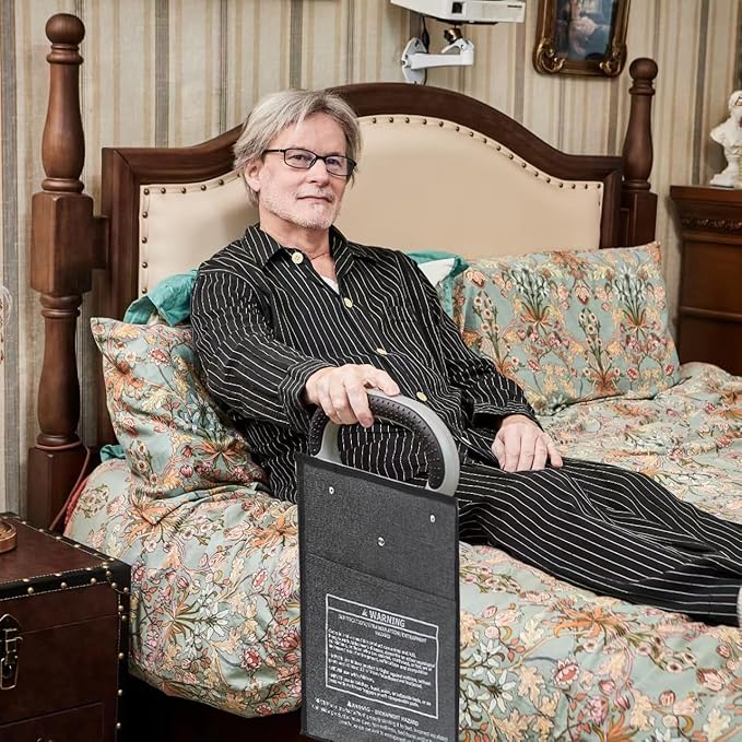 EASACE Bed Rails for Elderly Adults Safety,Adjustable Height Bed Assist Bar, Assistance for Getting in and Out of Bed,Bed Assist Rail with Storage Pocket.