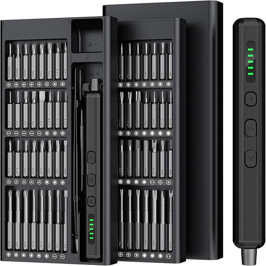 Mini Electric Screwdriver, 3.7V Precision Screwdriver Set Cordless Screwdrivers Rechargeable 72 In 1 Magnetic Bit Repair Tech Tool Kit for Electronics Computer Phone Laptop Camera RC Car Watch Glasses