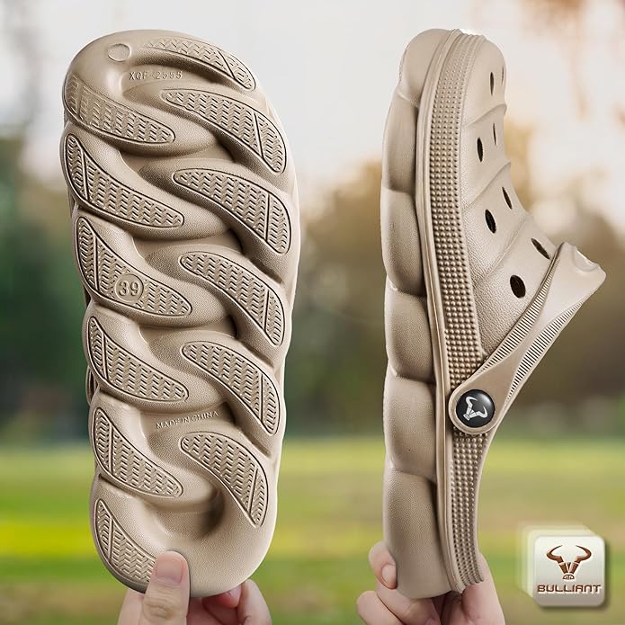 BULLIANT Men Clogs,Comfortable Mules Sandals for Men Women Cushioned Footbed Arch Support-EVA Ligthweight