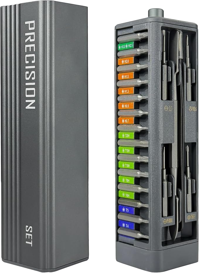 49 in 1 Electronics Precision Screwdriver Set, Professional Magnetic Repair Tool Kit with Stainless Steel Handle and 20 Bits for Computer, PC, iPhone, Laptop, Watch, Xbox, PS5, Ring Doorbell