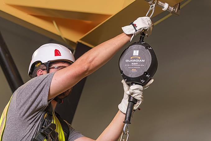 Guardian 42002 Velocity Class 1 Cable Self-Retracting Lifeline (SRL) with Carabiner | 30 ft | Class 1 | ANSI and OSHA Compliant