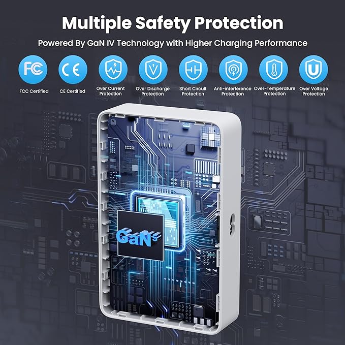 730W USB C Charger Block,10-Ports GaN V Fast Charging Station Hub,QC4.0+Three PD 100W Laptop Charger Wall Power Adapter for MacBook Pro/Air,DELL,iPhone 16/15/14,iPad,Galaxy S25,Pixel,Steam Desk etc