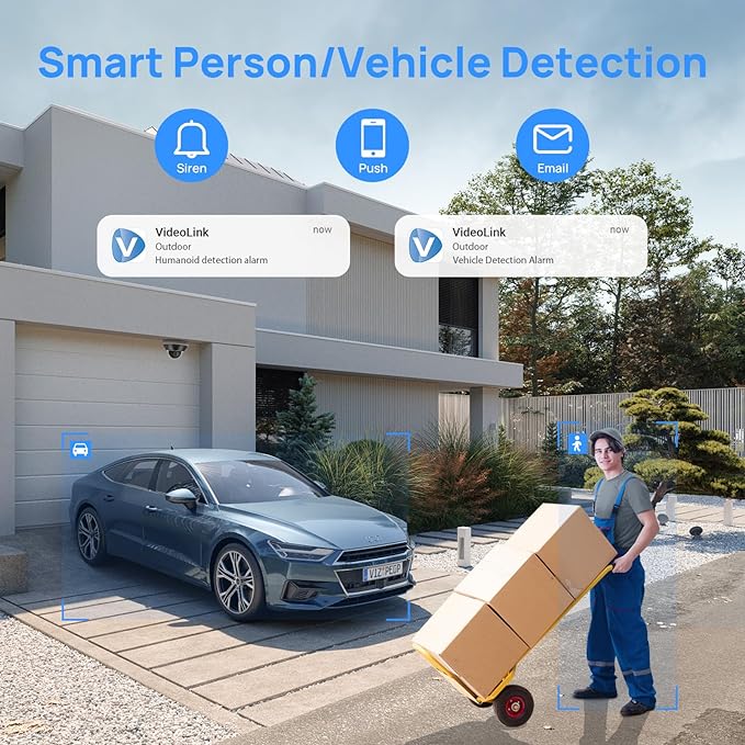 6MP IP PoE PTZ Camera Outdoor with Pan/Tilt 3X Optical Zoom,2.8-8mm Motorized Lens,98ft IR Night Vision, Built-in Mic, Human/Vehicle Detection,IP66&IK10, Blue Iris, NDAA Compliant Dome Mini PTZ Camera