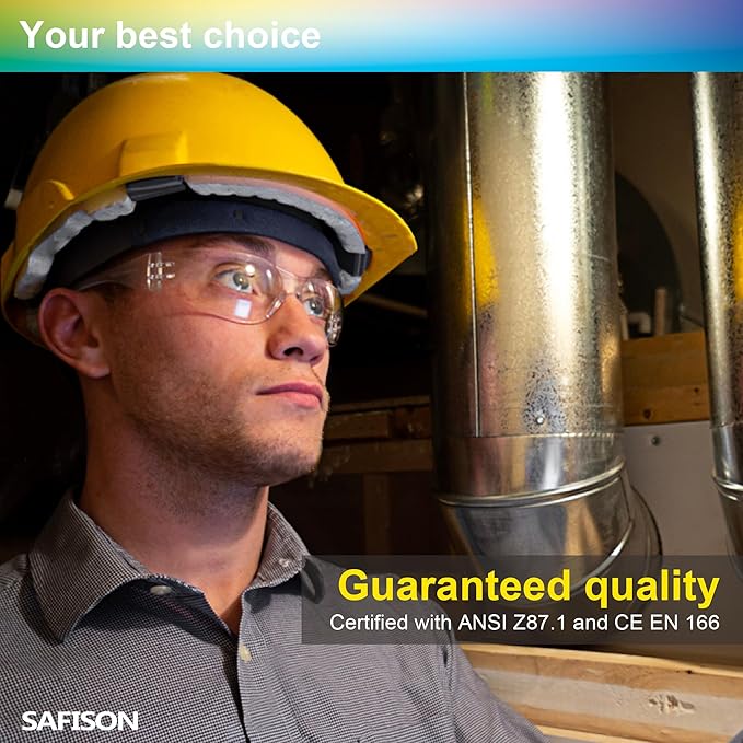 Safety Glasses Bulk 28 Pack Impact & Scratch Resistant Clear Protective Eyewears Polycarbonte PPE Goggles for Construction, Nerf, Shooting, Hospital, Sports