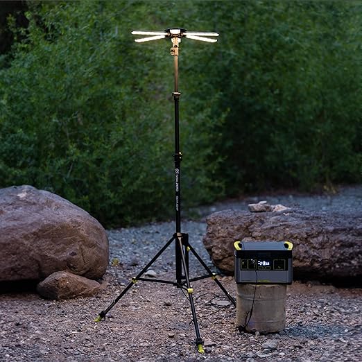 Goal Zero Skylight – 6000-Lumen Portable Telescoping LED Light Provides 300’ of Lighting, Adjustable 4’-12’ Height –Use for Camping, Tailgating, Outdoor, Work & Jobsite