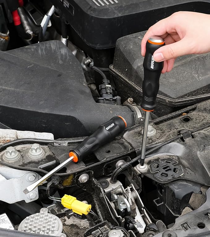 Heavy Duty Screwdriver Sets Screwdriver Kit 2-Piece, Professional Cushion Grip Insulated Magnetic Tip Electrician Screwdriver Kits (2-Piece)