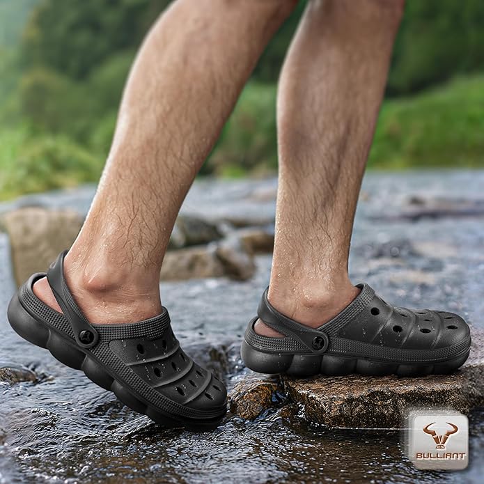 BULLIANT Men Clogs,Comfortable Mules Sandals for Men Women Cushioned Footbed Arch Support-EVA Ligthweight