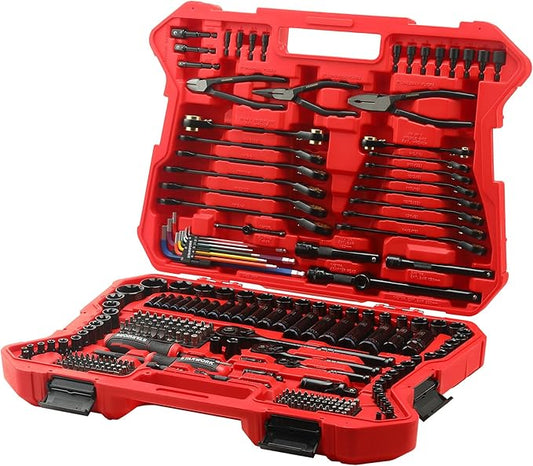 TRUE MECHANIC 305-Piece Mechanics Tool Set, 120T, 2-IN-1 Reversible Ratcheting Wrench, Professional Metric Set