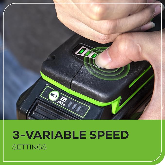 Greenworks 24V Cordless Brushless 800in-Ibs Drill & 2650 in-ibs Impact Driver Combo Kit with 4.0Ah Battery and Charger