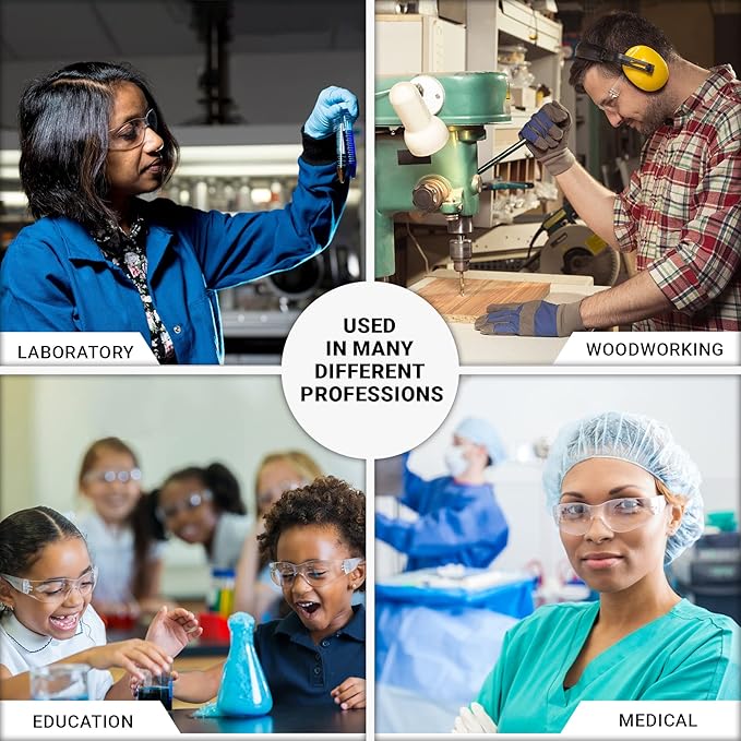 ATERET 300 Pairs Safety Glasses, Scratch Resistant Polycarbonate ANSI Z87.1 Impact Resistant Lens