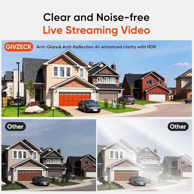 Window Camera, 3MP 2K Home Security Camera for Indoor Glass Monitoring, 2.4GHz & 5GHz WiFi Wireless, AI Color Night Vision, Human & Motion Detection, 24/7 Recording, Easy & Quick Window Mount (2 Pack)