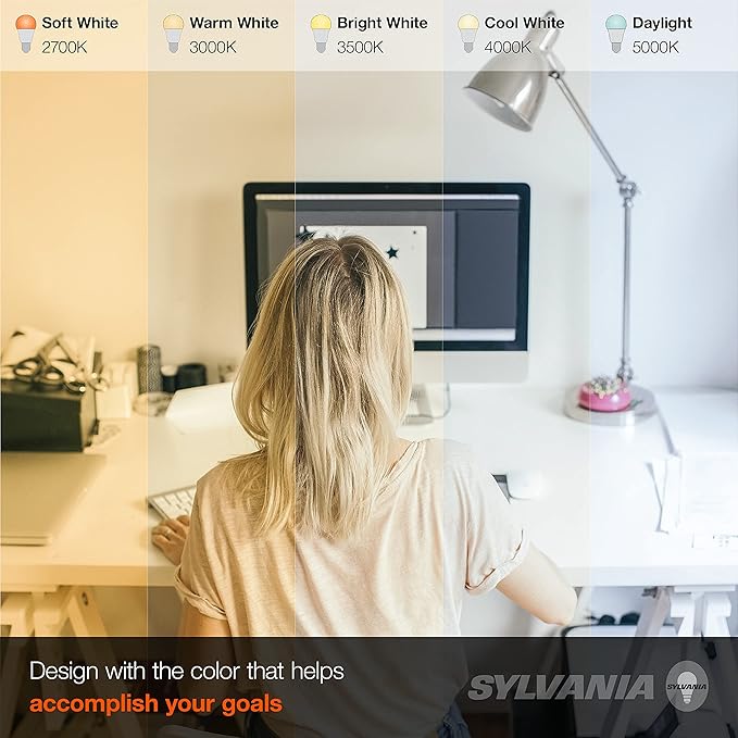 SYLVANIA ECO LED B10 Light Bulb, 40W=2.5W, 7 Year, 300 Lumens, Non-Dimmable, Clear, 2700K, Soft White - 6 Pack (40878)