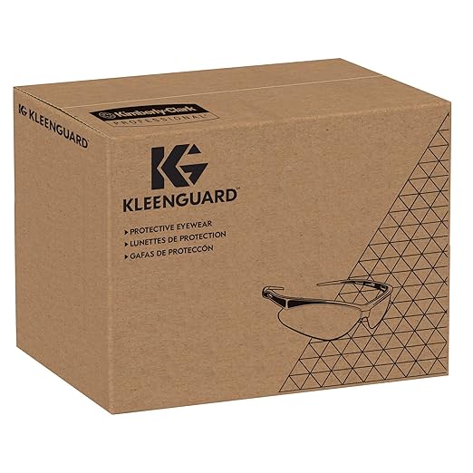 KLEENGUARD V20 Purity Safety Glasses (25654), UV Protection, Hardcoated Clear Anti-Fog Lenses with Clear Temples, 12 Pairs / Case , 146 x 38 month