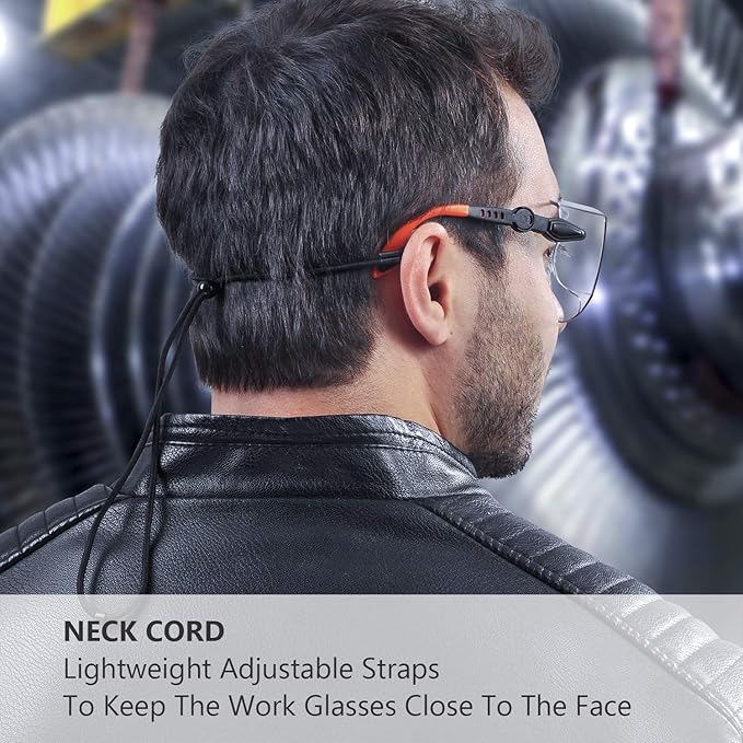 SAFEYEAR Safety Glasses Over Eyeglasses Fit Over Eyewear,ANSI Z87 Certified,Clear Anti-Scratch Fog Proof Goggles