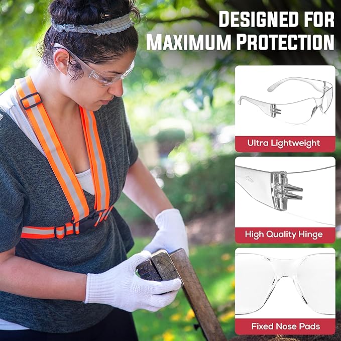 Hyline Anti-Fog Color Safety Glasses Variety, Impact Resistant, Polycarbonate, Anti-Scratch