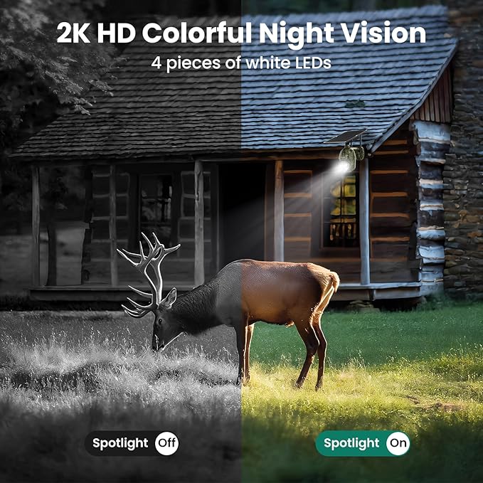 SOLIOM S600 4G LTE Cellular Security Cameras Wireless Outdoor, Solar Security Camera with Pan Tilt 360°View, 2K Full Color Night Vision, Unlimited Data Plan, PIR Motion Sensor, 2 Way Talk, Camo