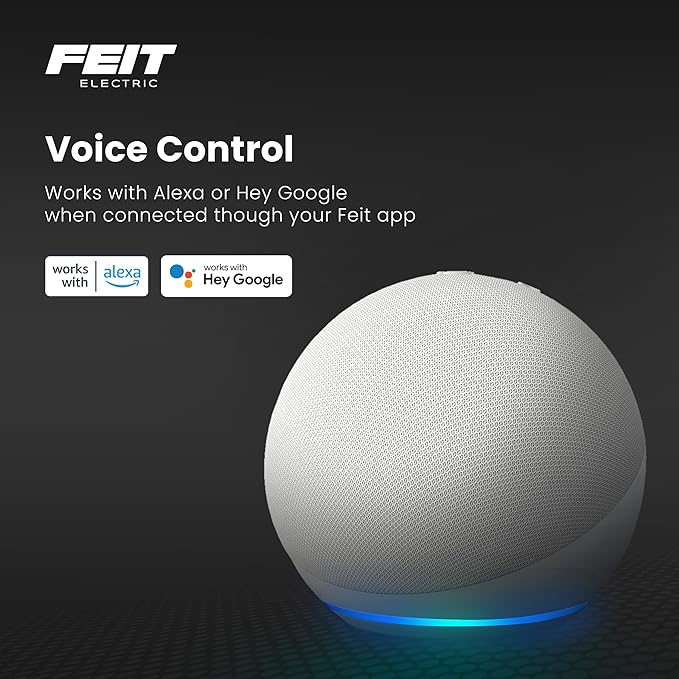 Feit Electric Smart Security Camera, 2.4GHz WiFi Smart Home Camera with Motion Detection, Night Vision, 2-Way Audio, 1080p HD Battery Powered, White, CAM/WM/WiFi/BAT