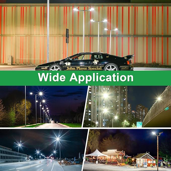 300W LED Parking Lot Light, 5700K 42000LM LED Shoebox Area Light [1000W MH/HPS Equiv.], 0-10V Dimmable Outdoor Pole Flood Lights with Yoke Mount, IP65 20KV Surge Protection AC100-277V UL&DLC Listed