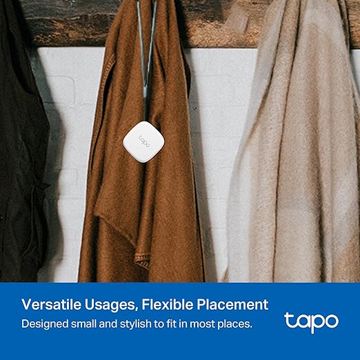 TP-Link Tapo Smart Temperature and Humidity Sensor T310, White, Requires Tapo Hub, High-Accuracy Swiss-Made Sensor, Real-Time Notifications, Free Data Storage, Long-Lasting Performance