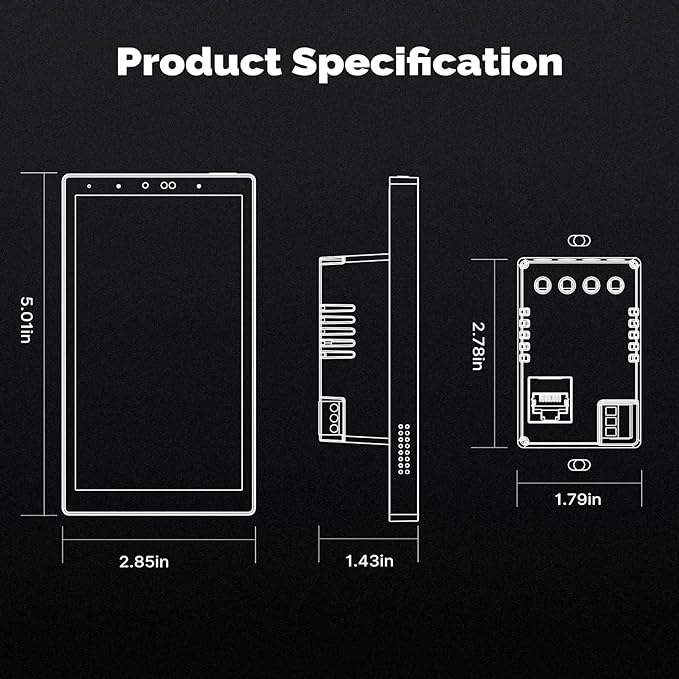MOES Smart Home Touchscreen Control(1-Switch Panel), In-wall Smart Panel with Alexa Built-in, Compatible with Smart Life devices, Manage and Control Home Devices and Scenes with Touch and Voice