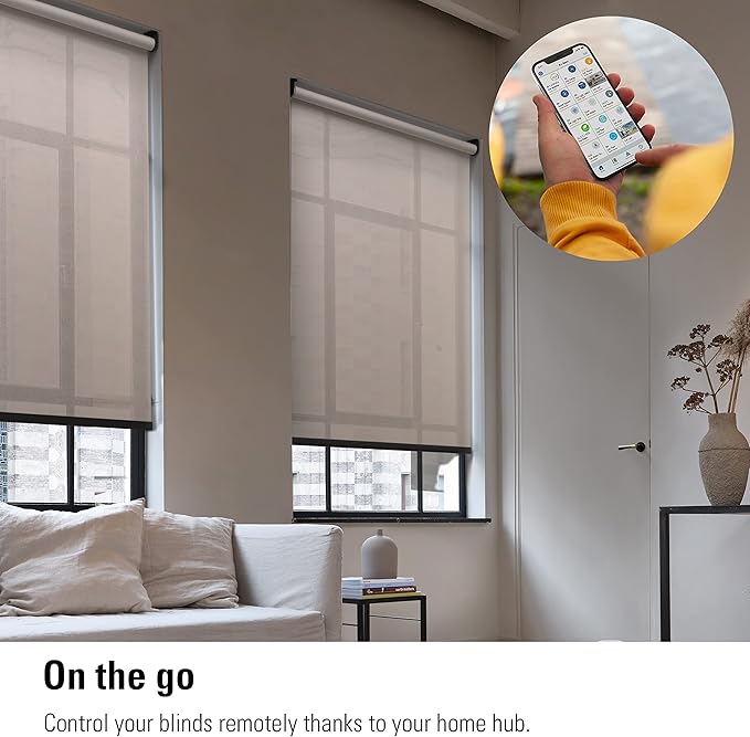 Eve MotionBlinds Upgrade Kit for Roller Blinds (Apple Home) – Motor to upgrade existing indoor blinds, schedules, no bridge, Bluetooth/Thread