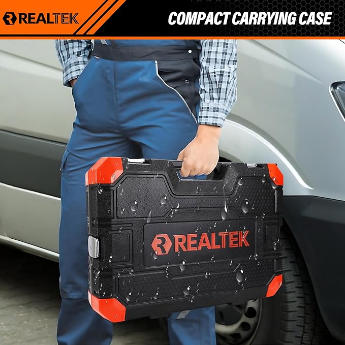 1/4" Socket Ratchet Wrench Screwdriver Set, 172PCS CR-V Metric Wrench Set with Extension Bar, Quick-Release Ratchet Wrench with Bit Socket Set for Auto Repairing, Household with Durable Tool Case