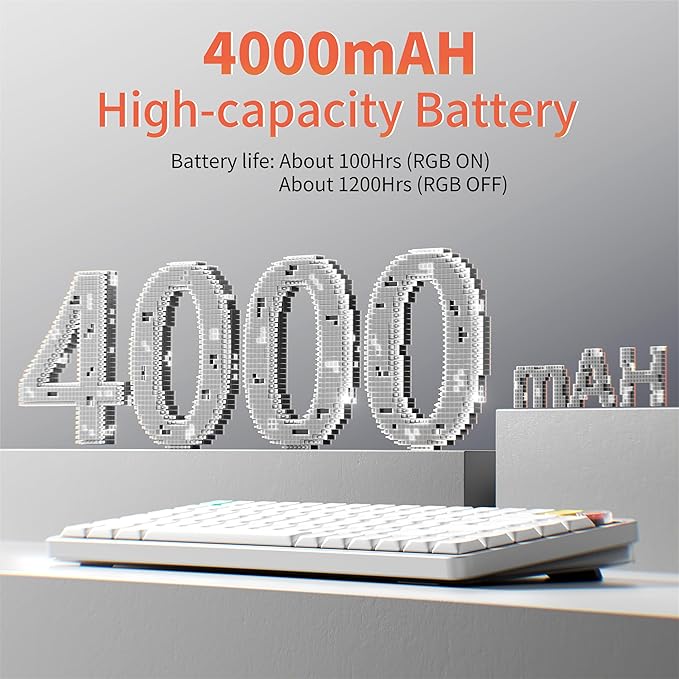 nuphy Air75 V3 Hot Swappable Wireless Mechanical Keyboard, 84 Keys 75% Custom Low Profile Keyboard with Knob, RGB Backlit, Gasket Mounted, Support Bluetooth/2.4GHz/USB-C,White-Brown Nano