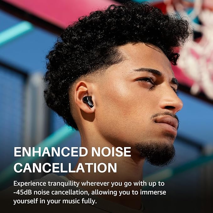 TOZO NC3 Hybrid Active Noise Cancelling Wireless Earbuds with 6 Mics AI Clear Call Ear Buds 55H Playtime with LED Display 32 Preset EQs via APP Bluetooth 5.3 IPX8 Waterproof in Ear Headphones