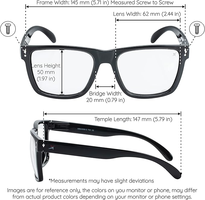 X Power ANSI Z87+ Extra Large Weekenders Safety Sunglasses Impact Resistant Polycarbonate Lens & Frame (Made In Taiwan)