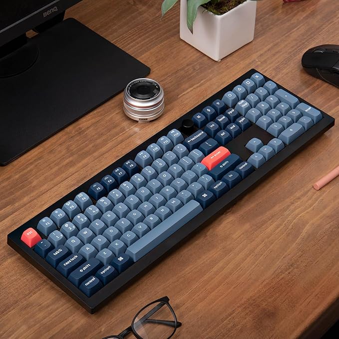 Keychron V6 Max Wireless Custom Mechanical Keyboard, 2.4 GHz Bluetooth QMK Full-Size Layout RGB with Hot-swappable Gateron Red Switch Compatible with Mac Windows Linux