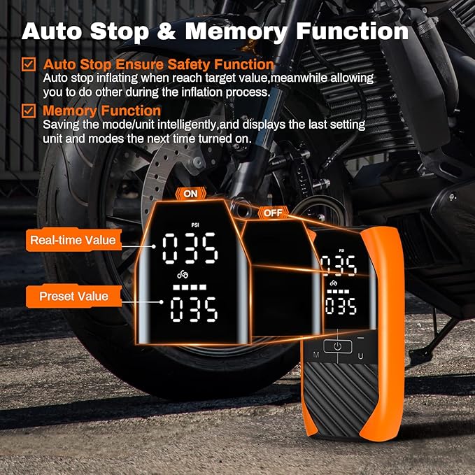 K1 Tire Inflator Portable Air Compressor,4X Faster 20000mAh Cordless Air Pump with Pressure Gauge,150 PSI Wireless Car Tire Inflator, Portable Air Pump for Car Tires, Bikes, Motorcycles,Balls