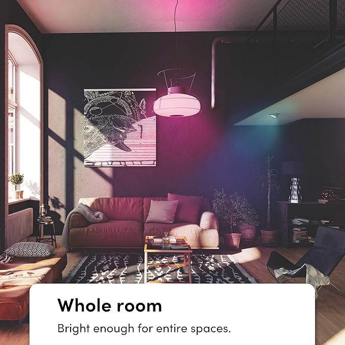 LIFX color, A19 1100 lumens, Wi-Fi Smart LED Light Bulb, Billions of colors and Whites, No Bridge Required, Works with Alexa, Hey Google, HomeKit and Siri, Multicolor (4-Pack)